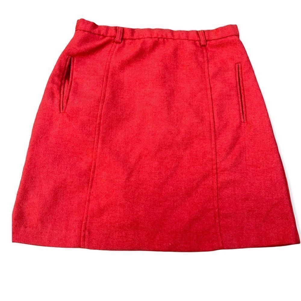 Alythea retro orange a line mini skirt M